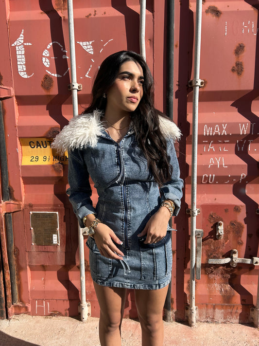 Denim Cargo Dress