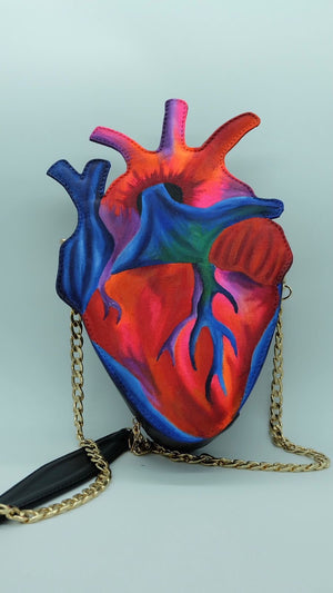 Heartbreaker Hand-painted Crossbody Clutch