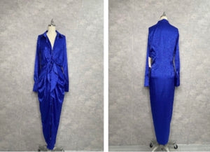Royal Blue Satin Dress
