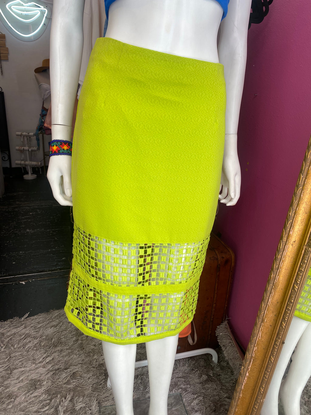 Neon Yellow Skirt