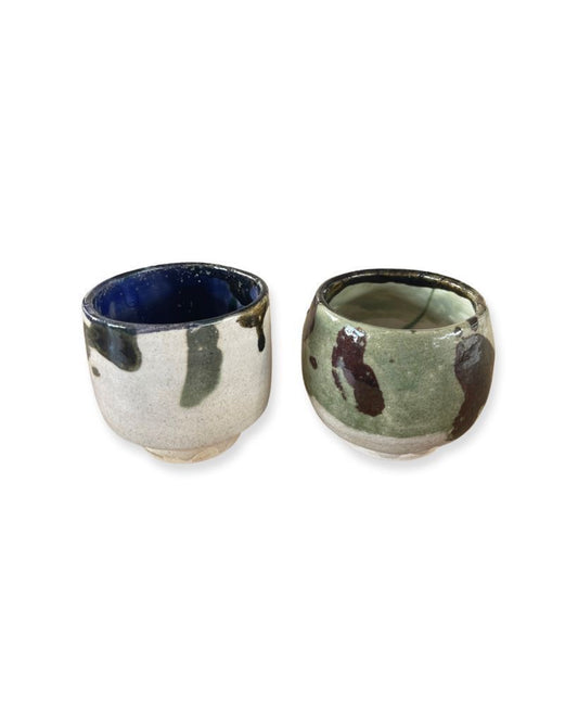 Artisan coffee tea or Mezcal Cups 2 pieces set