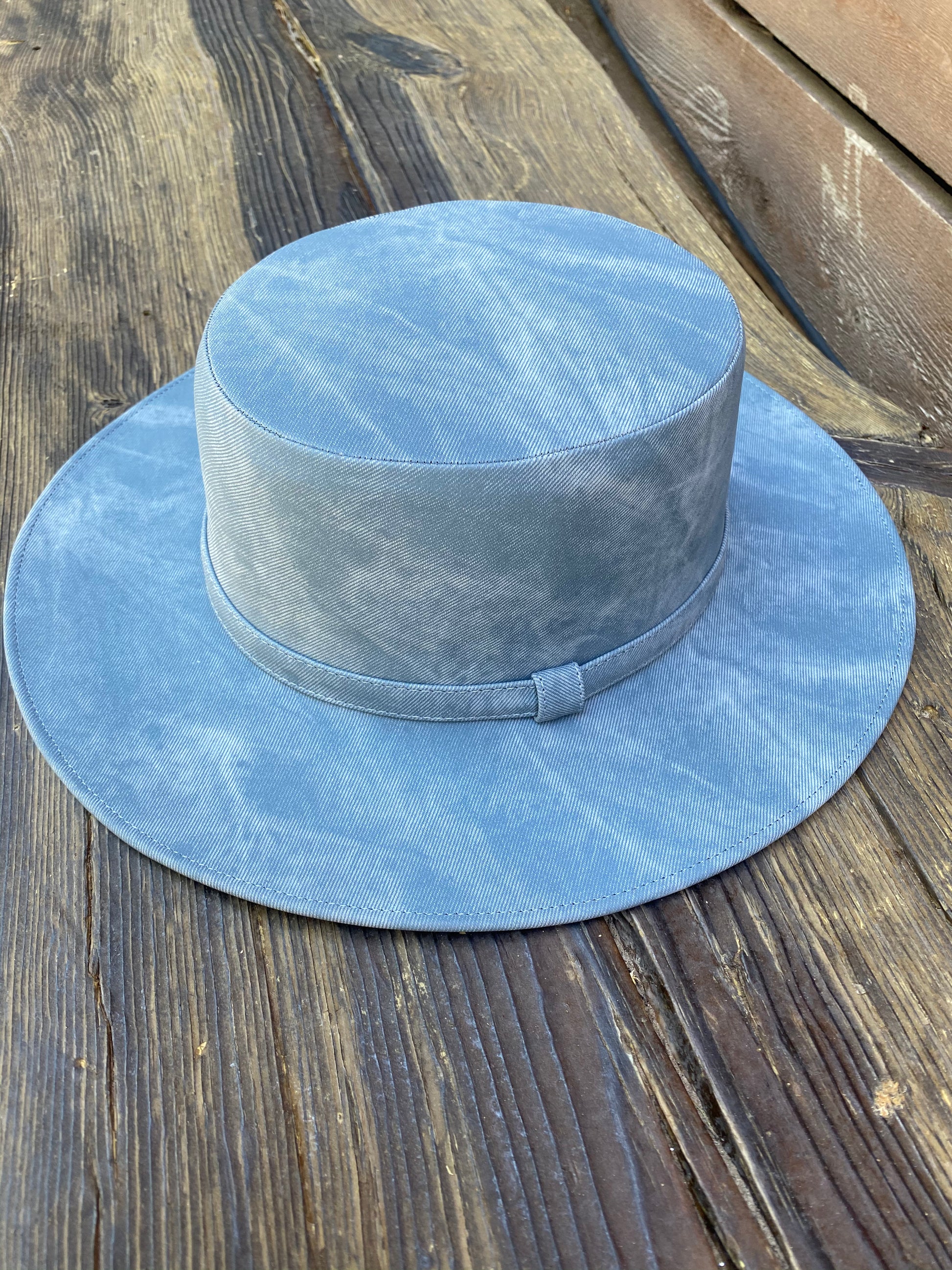 Denim Boho Flat Brim Hat – nuhdaboutique