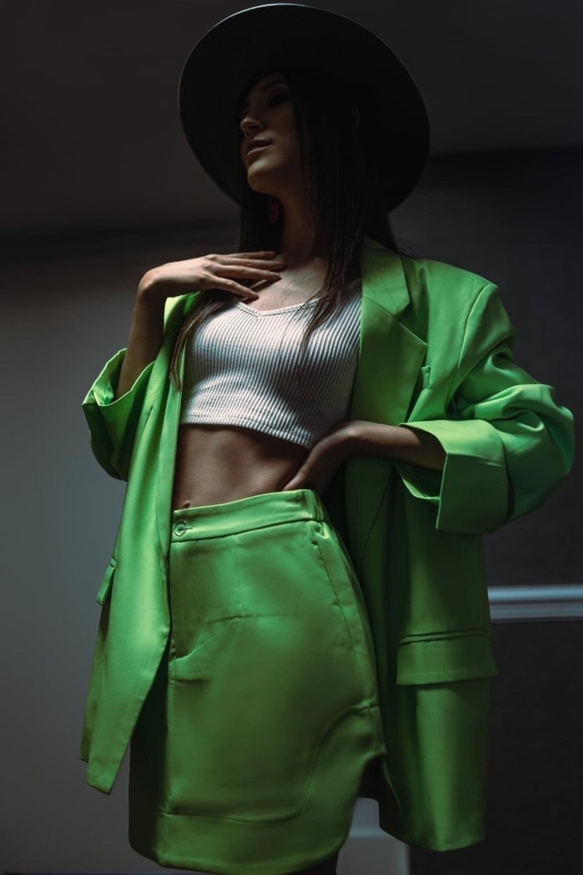 Neon Green Skirt