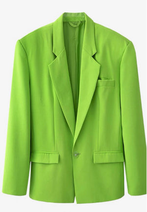 Neon Green Oversized Blazer