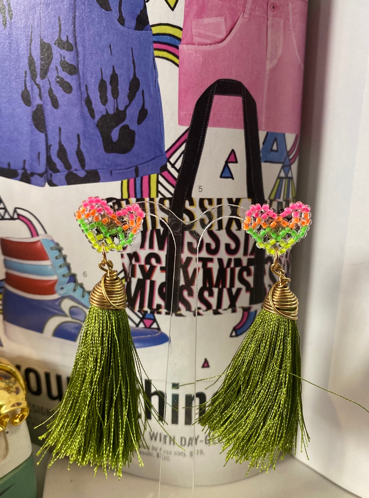 Corazón Tassel Earrings