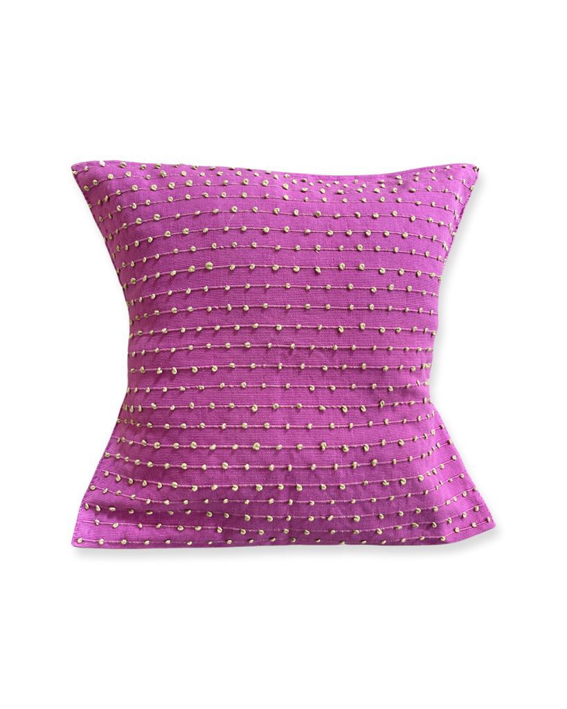 Purple Embroidered Pillow